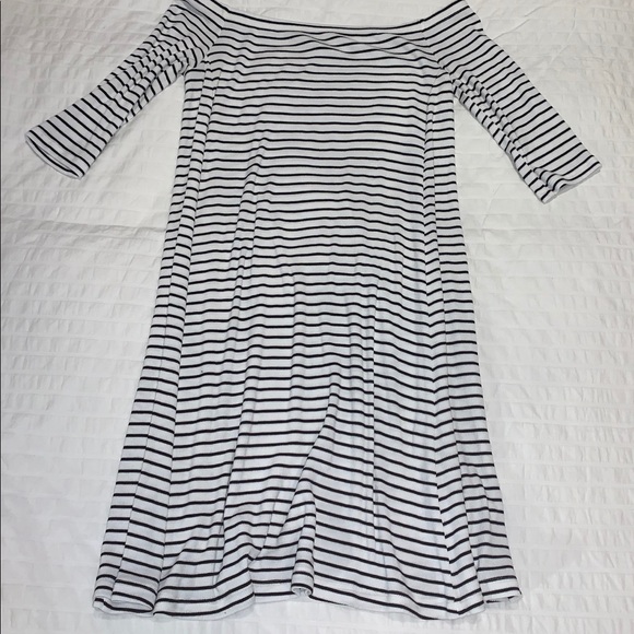 Striped Off the Shoulder Dress - Picture 2 of 2